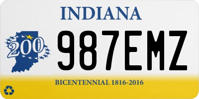 IN license plate 987EMZ