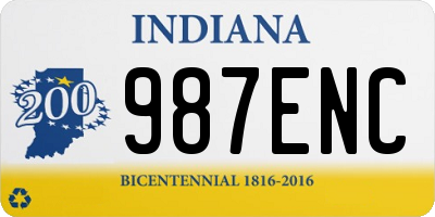 IN license plate 987ENC