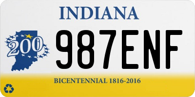 IN license plate 987ENF