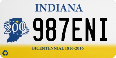 IN license plate 987ENI