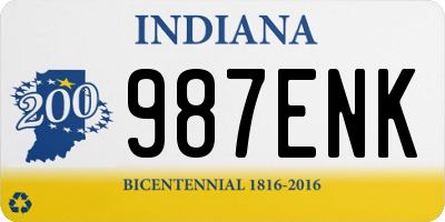 IN license plate 987ENK