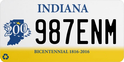 IN license plate 987ENM