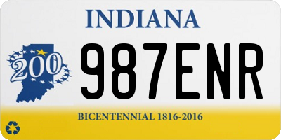 IN license plate 987ENR