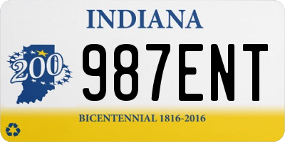 IN license plate 987ENT