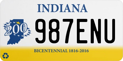 IN license plate 987ENU