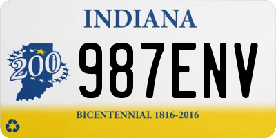 IN license plate 987ENV