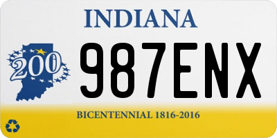 IN license plate 987ENX