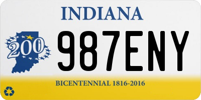 IN license plate 987ENY