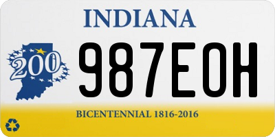 IN license plate 987EOH