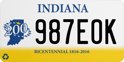 IN license plate 987EOK