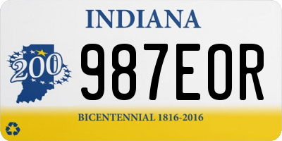 IN license plate 987EOR