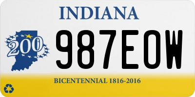 IN license plate 987EOW