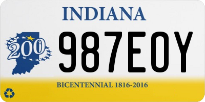 IN license plate 987EOY
