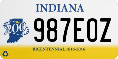 IN license plate 987EOZ