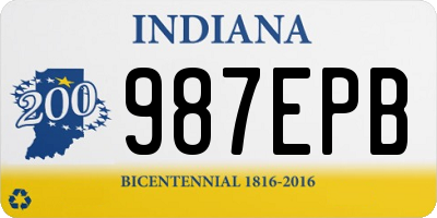 IN license plate 987EPB