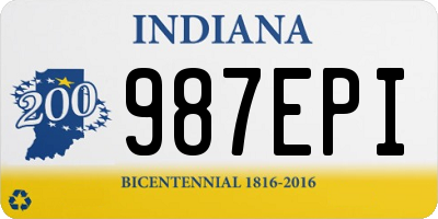 IN license plate 987EPI