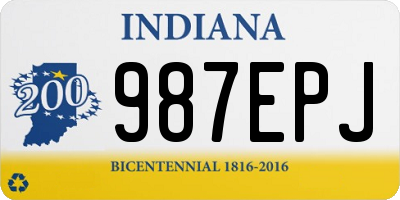 IN license plate 987EPJ