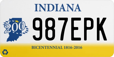 IN license plate 987EPK