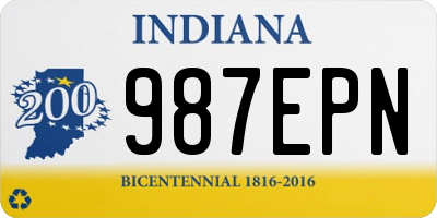 IN license plate 987EPN