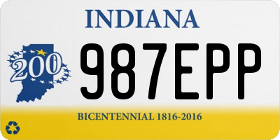 IN license plate 987EPP