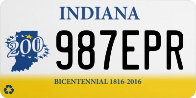 IN license plate 987EPR