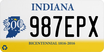 IN license plate 987EPX