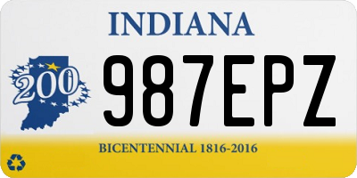 IN license plate 987EPZ