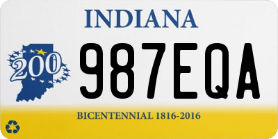 IN license plate 987EQA