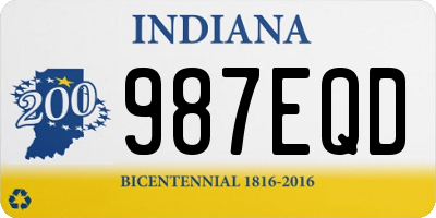 IN license plate 987EQD