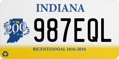 IN license plate 987EQL