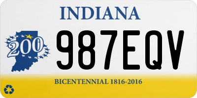 IN license plate 987EQV