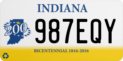 IN license plate 987EQY