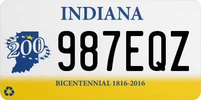 IN license plate 987EQZ