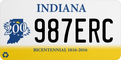 IN license plate 987ERC