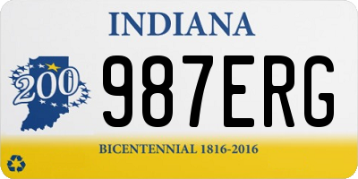 IN license plate 987ERG