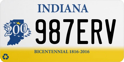 IN license plate 987ERV