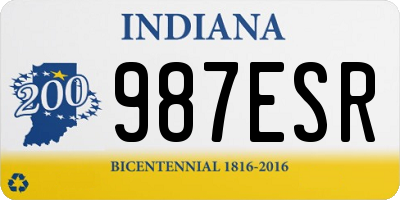 IN license plate 987ESR