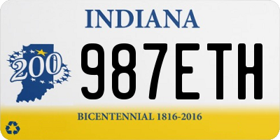 IN license plate 987ETH