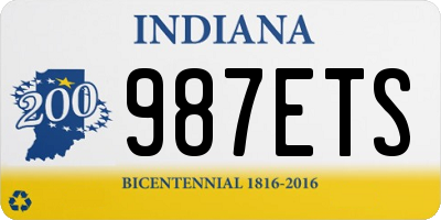 IN license plate 987ETS