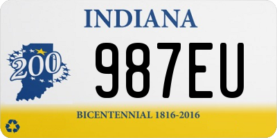 IN license plate 987EU