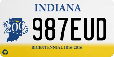 IN license plate 987EUD