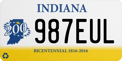 IN license plate 987EUL