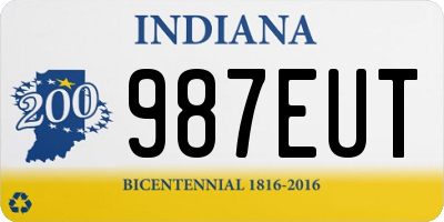 IN license plate 987EUT