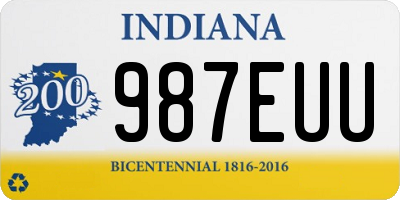 IN license plate 987EUU