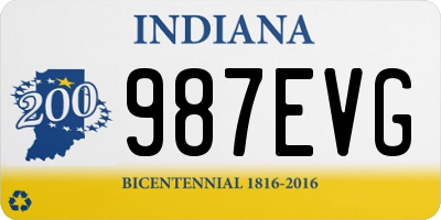 IN license plate 987EVG