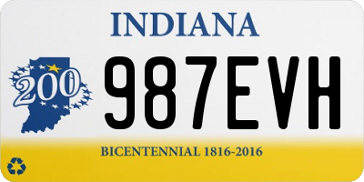 IN license plate 987EVH