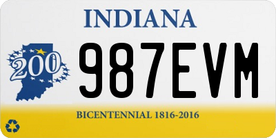 IN license plate 987EVM