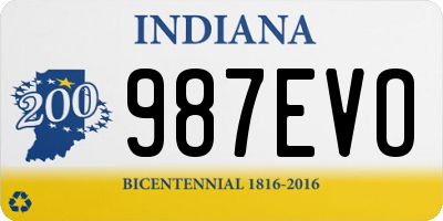 IN license plate 987EVO