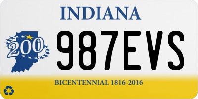 IN license plate 987EVS