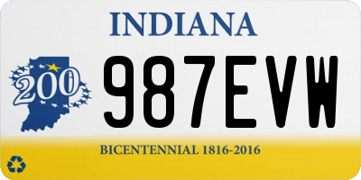 IN license plate 987EVW